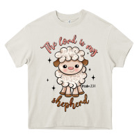 Cream the lord is my shepherd Heavy Core Tee - Artiststas