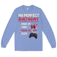 Colony Blue 14 Year Old Gamer Gift Boy Teen 14th Perfect Birthday Gaming Long Sleeve Tee - trangStudio