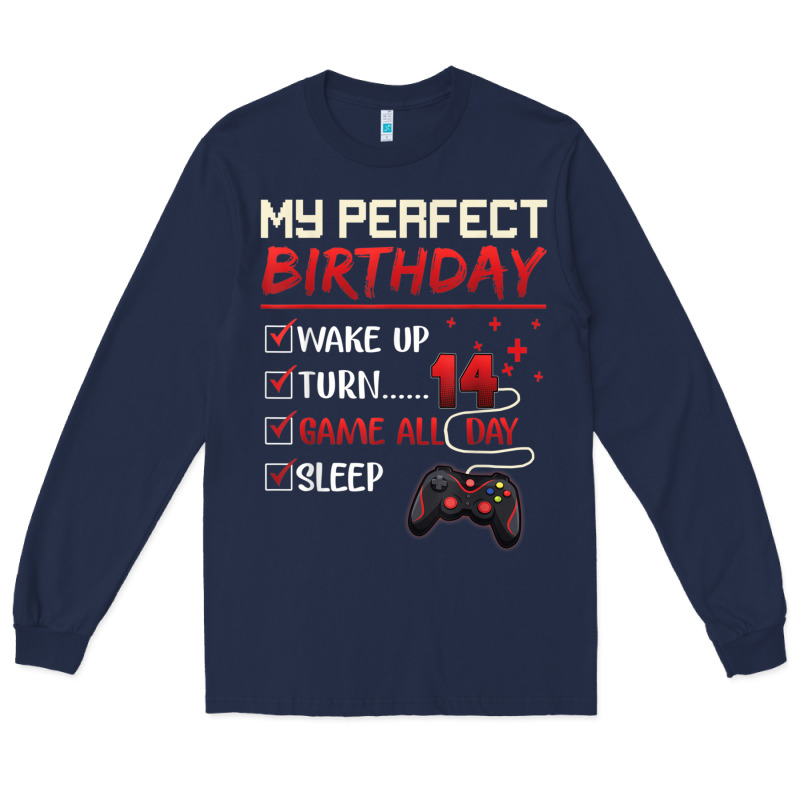 14 Year Old Gamer Gift Boy Teen 14th Perfect Birthday Gaming Long Sleeve Tee by trangStudio | Teevron