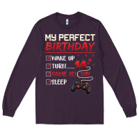 Plum 14 Year Old Gamer Gift Boy Teen 14th Perfect Birthday Gaming Long Sleeve Tee - trangStudio