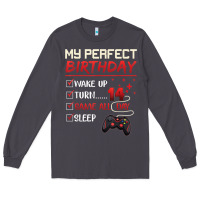Smoke 14 Year Old Gamer Gift Boy Teen 14th Perfect Birthday Gaming Long Sleeve Tee - trangStudio