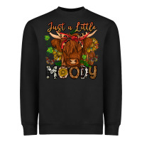 Black Just a Little Moody Heavyweight Sweatshirt - CowhideDigitalArt
