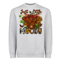 Heather Grey Just a Little Moody Heavyweight Sweatshirt - CowhideDigitalArt