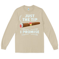 Mushroom Just The Tip Cigar Smoker Gift Funny Cigar Smoking Long Sleeve Tee - trangStudio