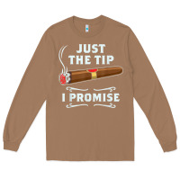 Toasted Coconut Just The Tip Cigar Smoker Gift Funny Cigar Smoking Long Sleeve Tee - trangStudio