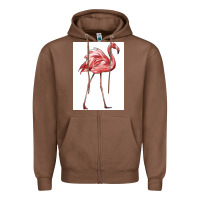 Chestnut Pink Flamingo Zipper Hoodie - LillyAllenDesigns