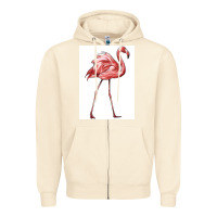 Sandshell Pink Flamingo Zipper Hoodie - LillyAllenDesigns