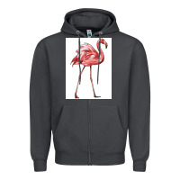 Smoke Pink Flamingo Zipper Hoodie - LillyAllenDesigns
