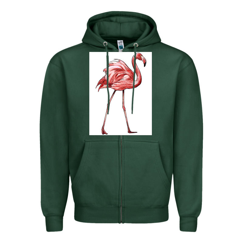 Pink Flamingo Zipper Hoodie by LillyAllenDesigns | Teevron