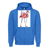 True Royal Pink Flamingo Zipper Hoodie - LillyAllenDesigns