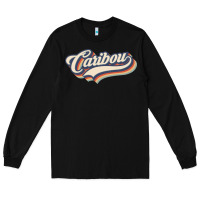 Black I Love Caribou City Usa Retro Vintage Long Sleeve Tee - trangStudio