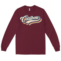 Burgundy I Love Caribou City Usa Retro Vintage Long Sleeve Tee - trangStudio