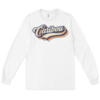 White I Love Caribou City Usa Retro Vintage Long Sleeve Tee - trangStudio