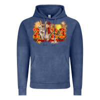 Vintage Denim chinese new year 2023 rabbit year Vintage Hoodie - CowGirlArtShop