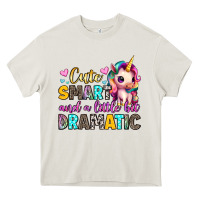 Cream cute smart and a little bit dramatic Heavy Core Tee - Artiststas