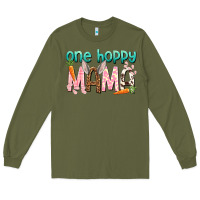 Army Green One hoppy mama mother's day Long Sleeve Tee - HowdyJamesFarm