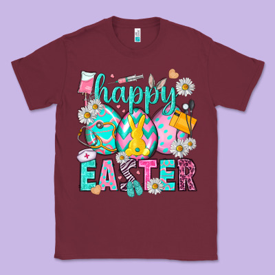 Happy Easter Eggs Nurse Classic Tee Designed By Nancycooperartshop