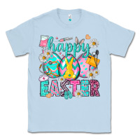 Dusty Blue Happy Easter eggs Nurse Classic Tee - NancyCooperArtShop