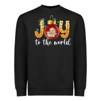 Black Joy To The World Heavyweight Sweatshirt - CowhideDigitalArt