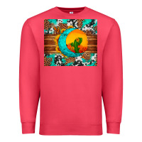 Cardinal sunflower desert cactus turquoise crescent Premium Sweatshirt - Artiststas