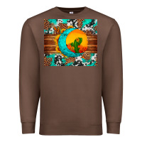 Chestnut sunflower desert cactus turquoise crescent Premium Sweatshirt - Artiststas