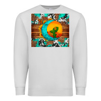 Dove Grey sunflower desert cactus turquoise crescent Premium Sweatshirt - Artiststas