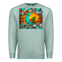Seafoam sunflower desert cactus turquoise crescent Premium Sweatshirt - Artiststas