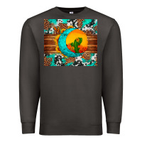 Smoke sunflower desert cactus turquoise crescent Premium Sweatshirt - Artiststas
