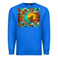 True Royal sunflower desert cactus turquoise crescent Premium Sweatshirt - Artiststas