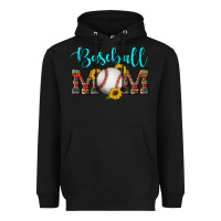 Black western leopard serape wooden sunflowers  turquoise glitter mom baseba Heavyweight Hoodie - Artiststas