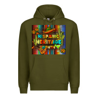 Army Green hispanic heritage month tumbler Premium Hoodie - BundleAndBundleShop