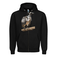 Black Vulture Bird Zipper Hoodie - LillyAllenDesigns
