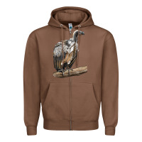 Chestnut Vulture Bird Zipper Hoodie - LillyAllenDesigns