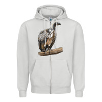 Dove Grey Vulture Bird Zipper Hoodie - LillyAllenDesigns