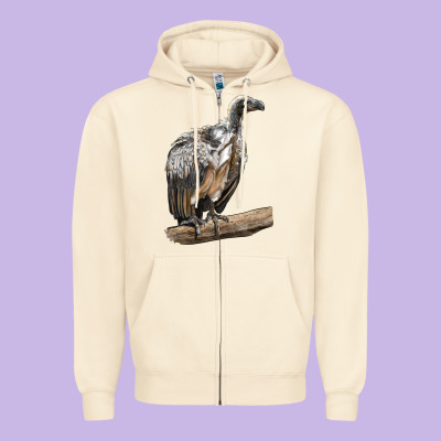 Vulture Bird Zipper Hoodie Designed By Lillyallendesigns