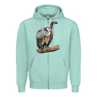 Seafoam Vulture Bird Zipper Hoodie - LillyAllenDesigns