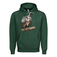 Sports Green Vulture Bird Zipper Hoodie - LillyAllenDesigns