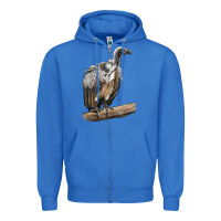 True Royal Vulture Bird Zipper Hoodie - LillyAllenDesigns