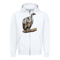 White Vulture Bird Zipper Hoodie - LillyAllenDesigns