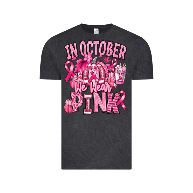 In October We Wear Pink American Football Vintage Tee by RanaPortraitStore | Teevron