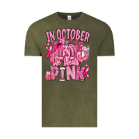 Vintage Olive in october we wear pink american football Vintage Tee - RanaPortraitStore