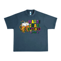 Midnight Navy mardi gras drinking team 12 inches 300 dpi Urban Heavy Tee - CowGirlArtShop