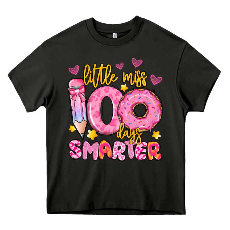 Little Miss 100 Days Smarter Heavy Core Tee by Artiststas | Teevron
