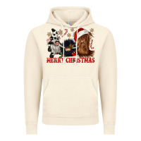 Vintage Artic merry christmas heifer cow gnomies Vintage Hoodie - CowGirlArtShop
