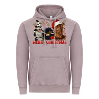 Vintage Zinc merry christmas heifer cow gnomies Vintage Hoodie - CowGirlArtShop