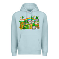 Blue Mist st patricks day gnomes coffee cups Premium Hoodie - Jasminsmagicworld