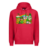 Cardinal st patricks day gnomes coffee cups Premium Hoodie - Jasminsmagicworld