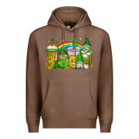 Chestnut st patricks day gnomes coffee cups Premium Hoodie - Jasminsmagicworld