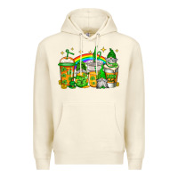 Sandshell st patricks day gnomes coffee cups Premium Hoodie - Jasminsmagicworld