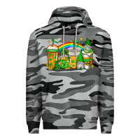 Slate Camo st patricks day gnomes coffee cups Premium Hoodie - Jasminsmagicworld